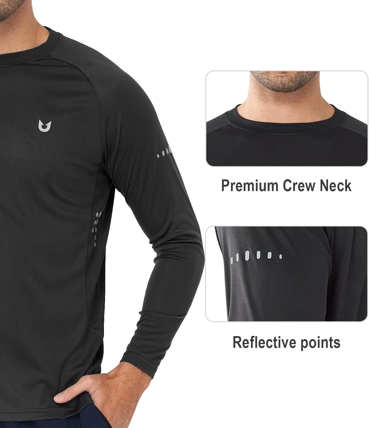 NORTHYARD Men's Sun Protection UPF 50  Shirts Long Sleeve Swim Rash Guard Shirt Workout Running Athletic Gym UV Fish Hiking
