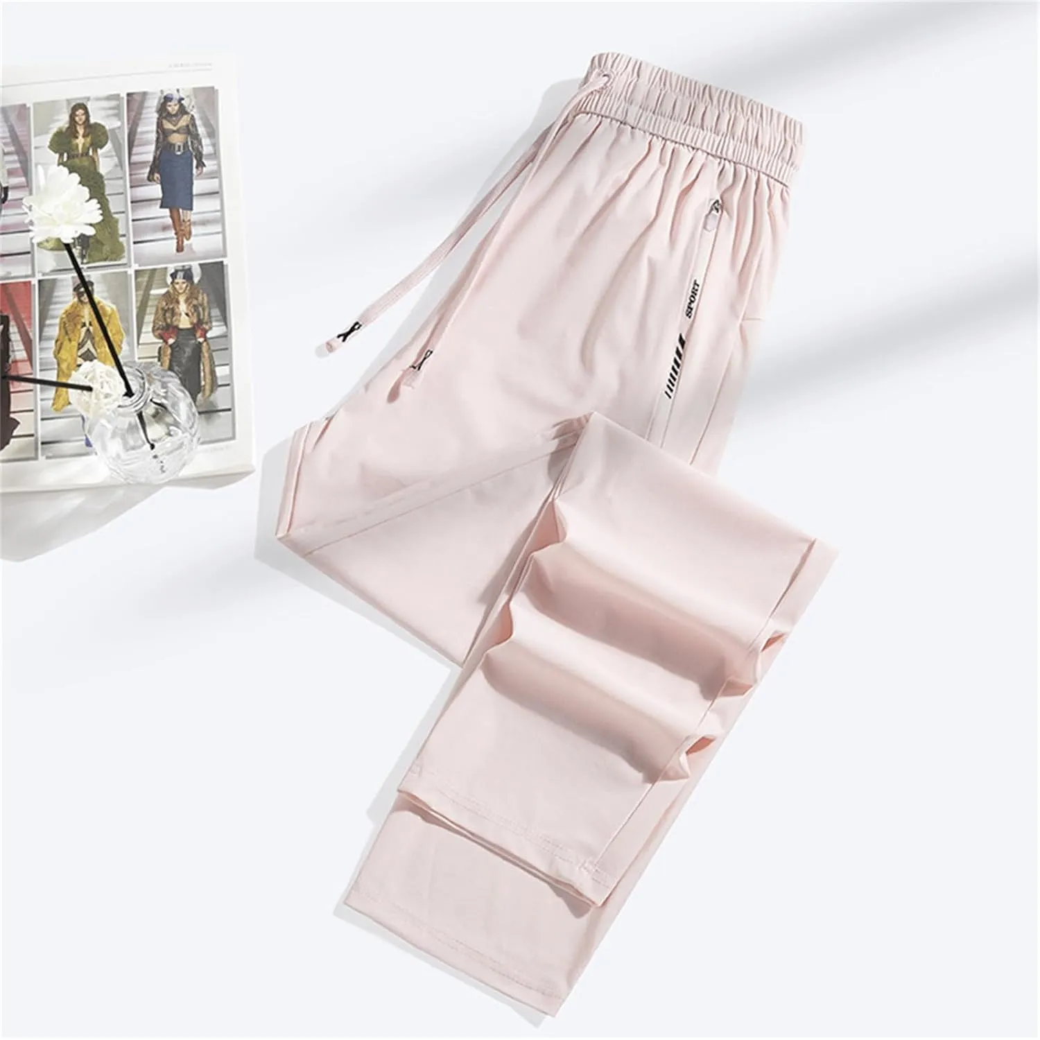 Pants for Men, Palcomfy Mens Glide Pants, Unisex Quick Dry Pull-On Stretch Workout Pant, Jogging Sweatpants for Mens