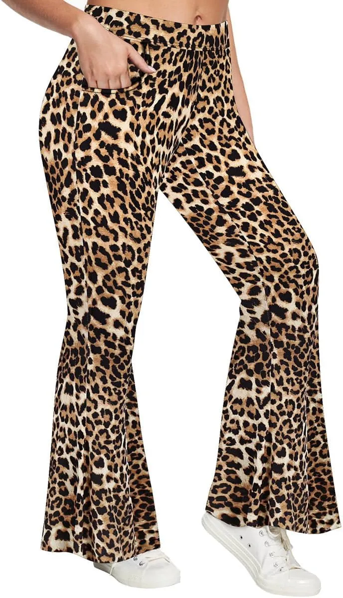 RITERA Plus Size Pants for Women Long Flared Pants Oversized Boot Cut Leggings Tummy Control Bell-Bottoms Basic Tight