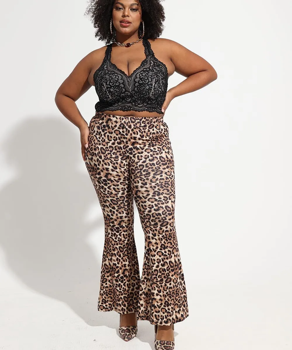 RITERA Plus Size Pants for Women Long Flared Pants Oversized Boot Cut Leggings Tummy Control Bell-Bottoms Basic Tight
