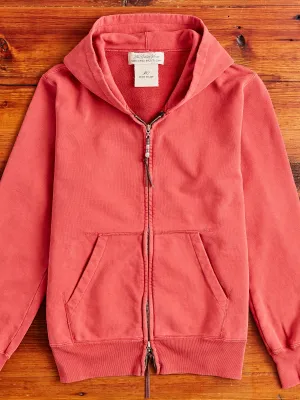 Special Finish Zip Hoodie in Red