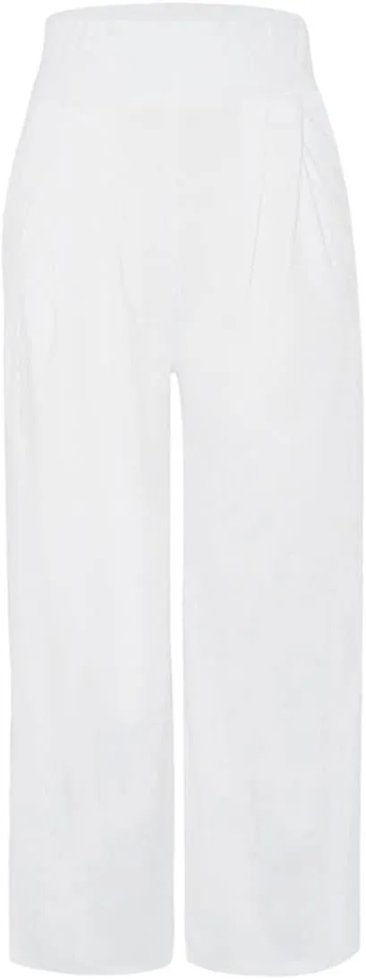 Sunwittafy Womens Wide-Leg Pants Casual Solid Color High Waist Loose Pants Loose Trousers with Pockets Streetwear