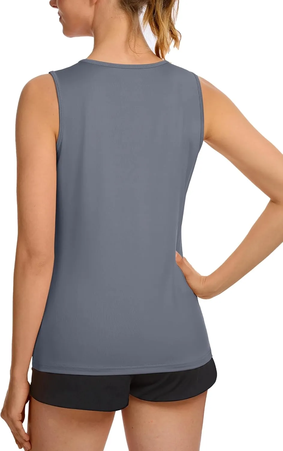 TACVASEN Women's UPF 80  Workout Tank Top Sleeveless Quick Dry Sun Protection Hiking Athletic Gym Yoga Running Shirts