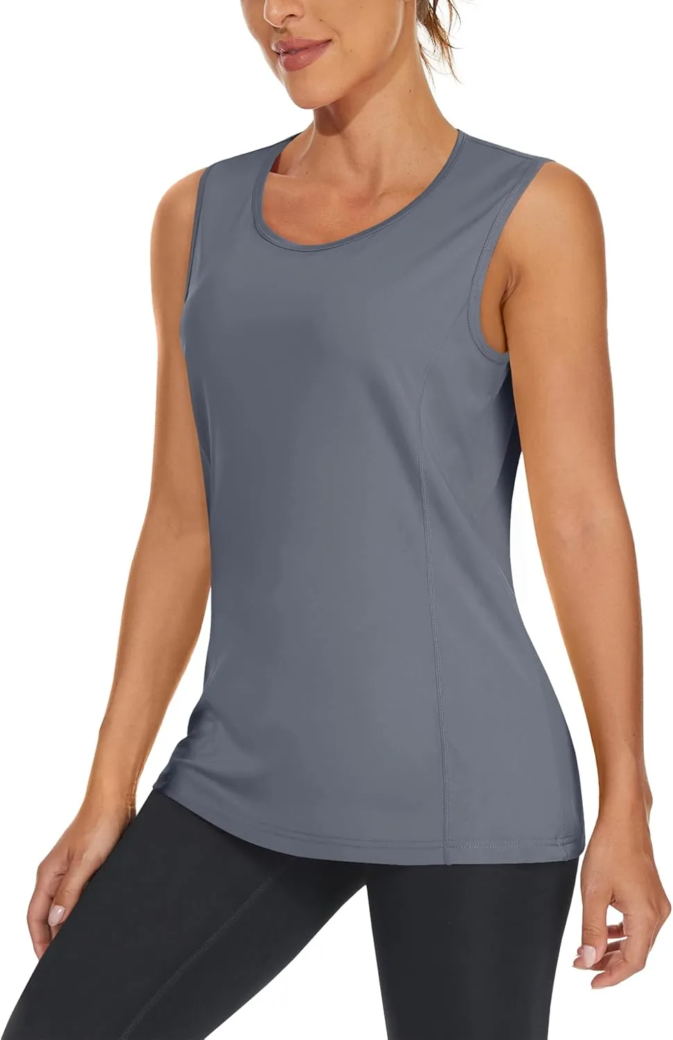 TACVASEN Women's UPF 80  Workout Tank Top Sleeveless Quick Dry Sun Protection Hiking Athletic Gym Yoga Running Shirts