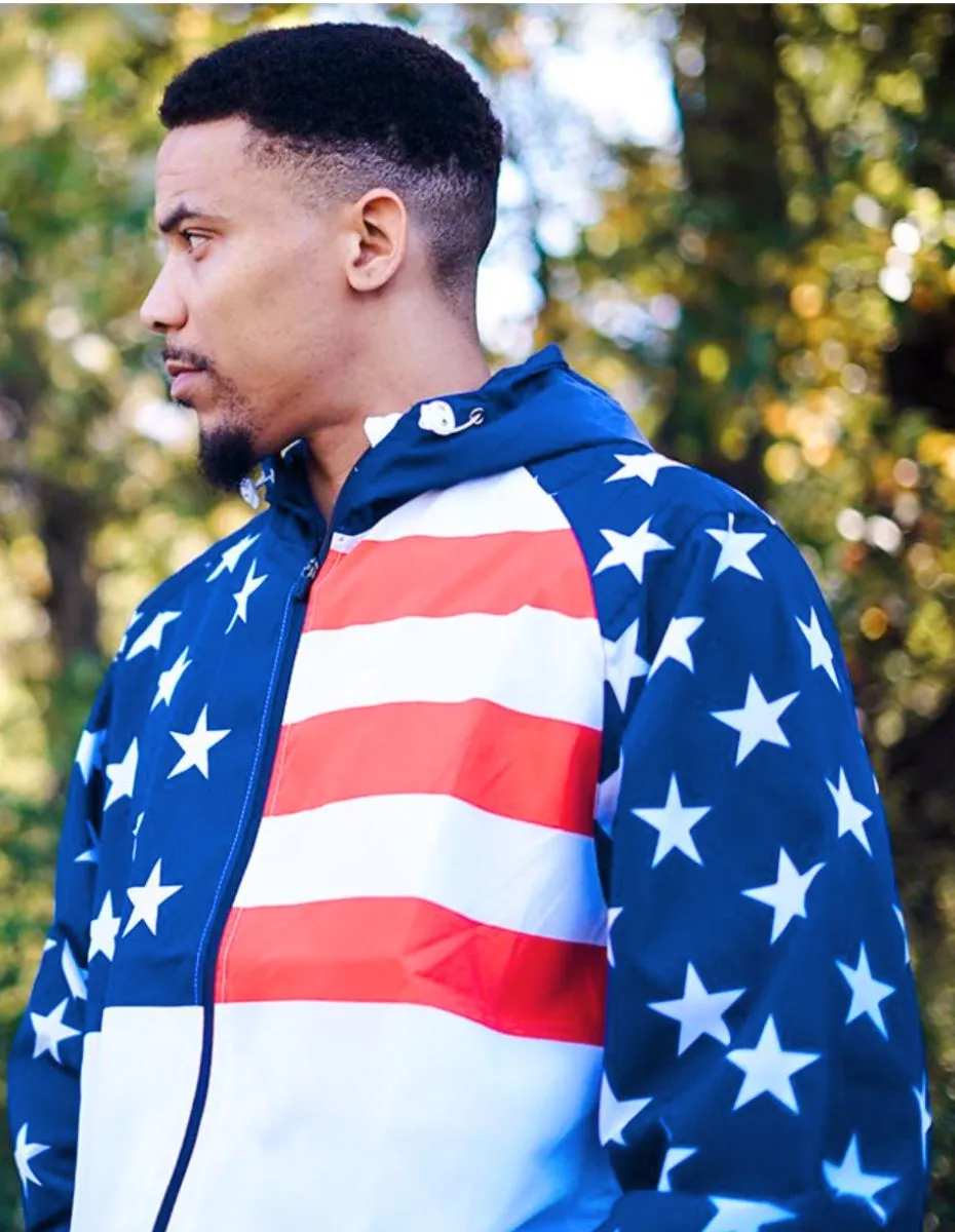 USA Flag - Rain Jacket