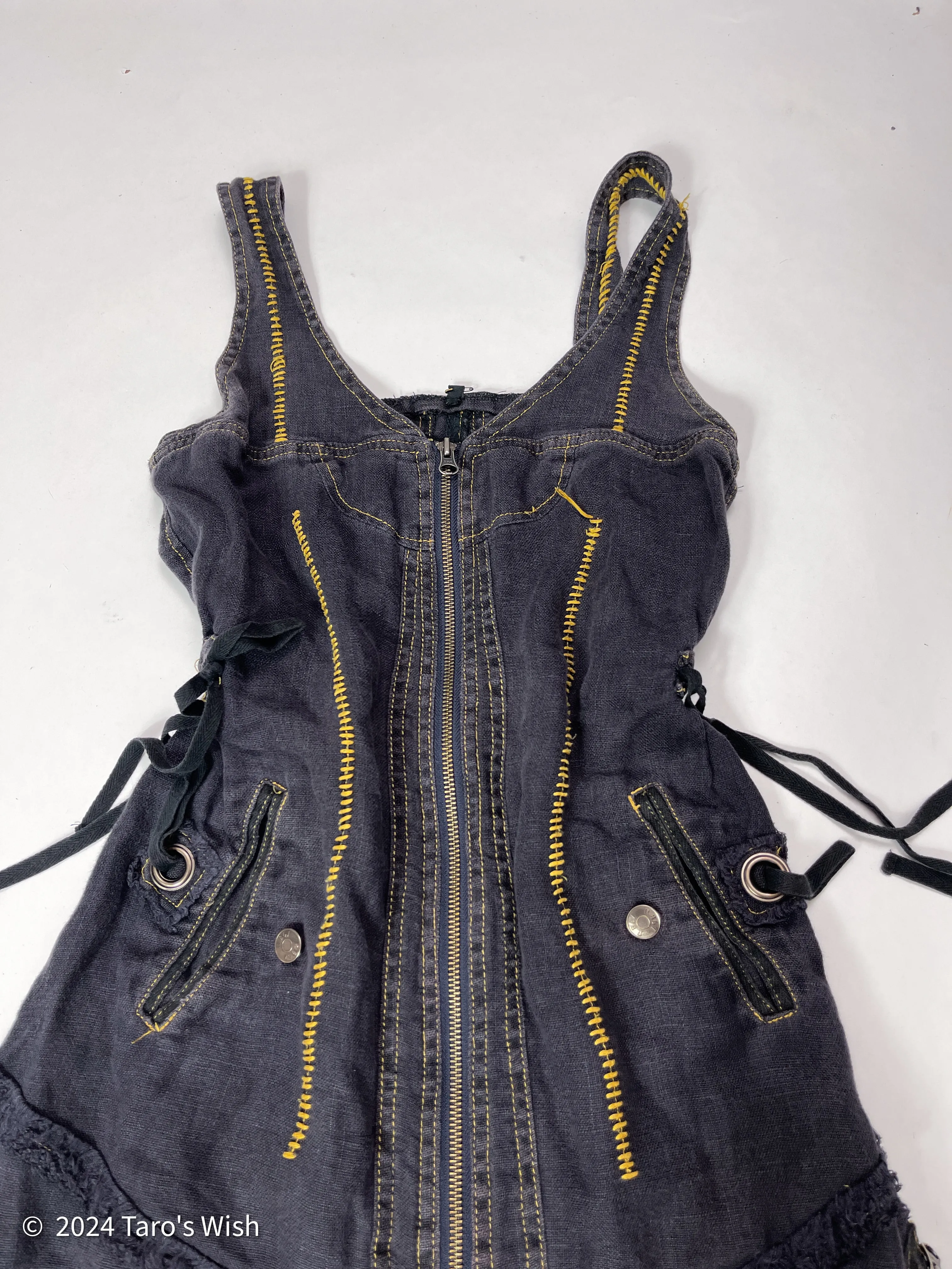   utility ruched zip up dress