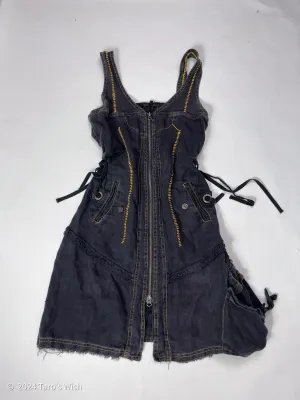   utility ruched zip up dress