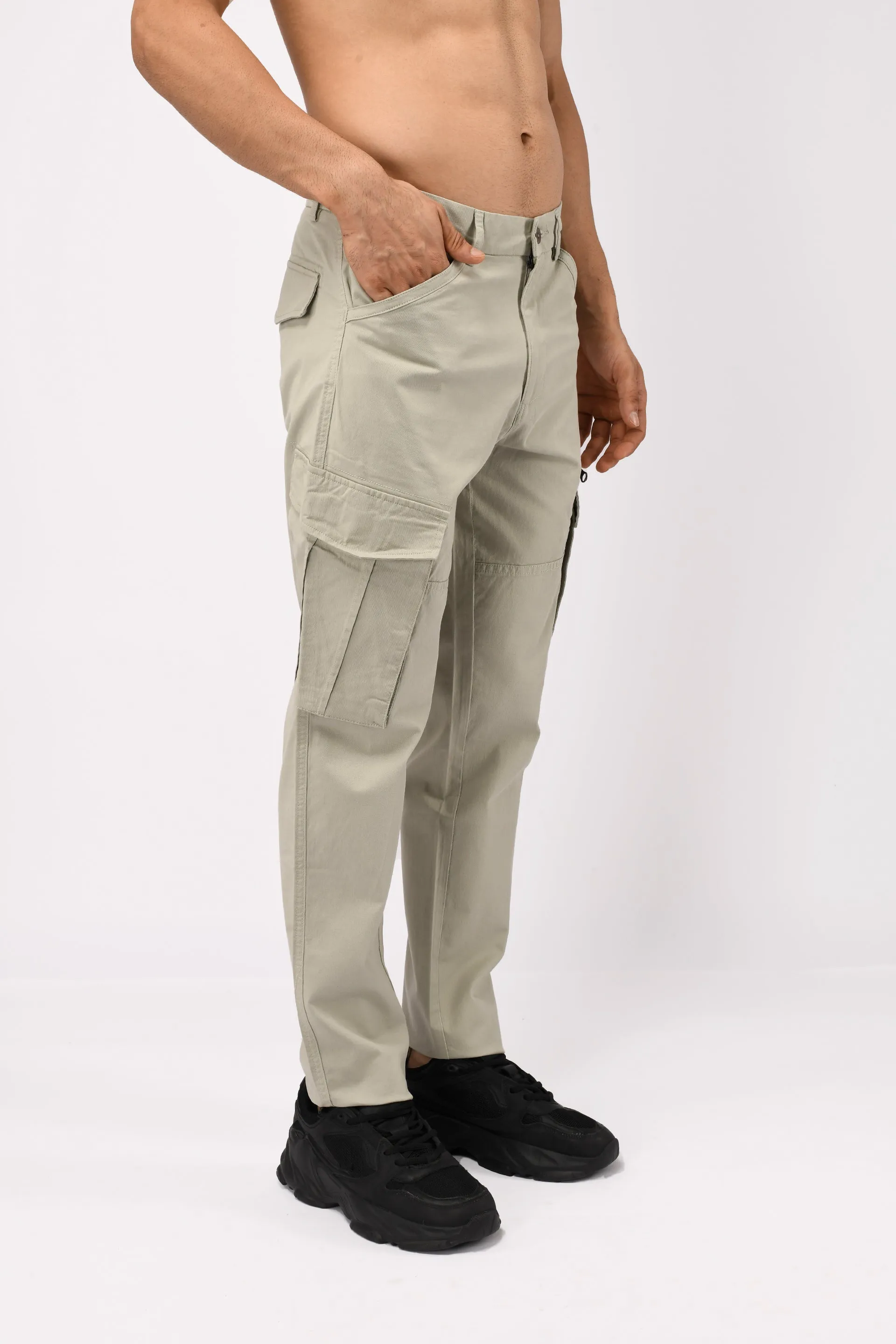 UTILITY ZIP CARGO PANTS IN PISTACHIO