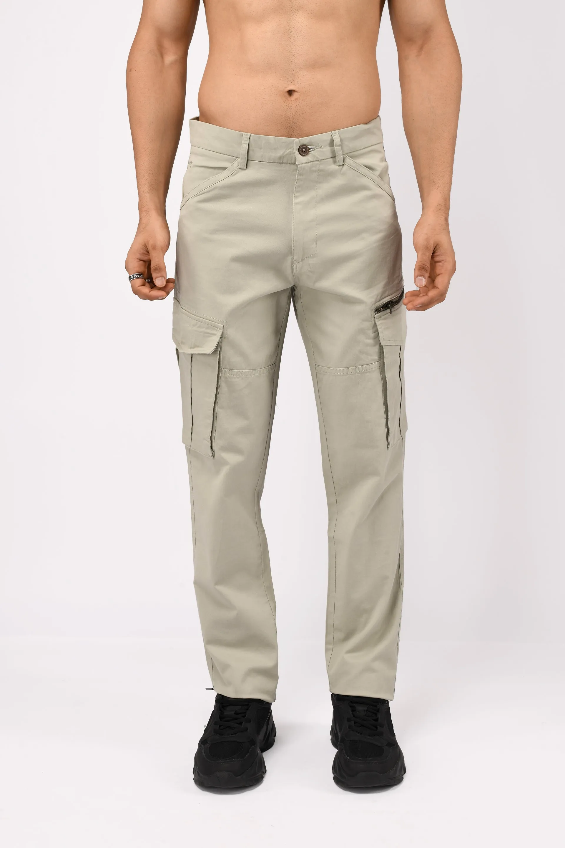 UTILITY ZIP CARGO PANTS IN PISTACHIO