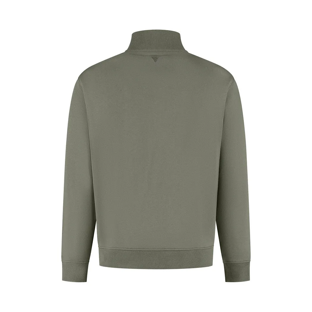 Utility Zip-Up Sweater Army Green