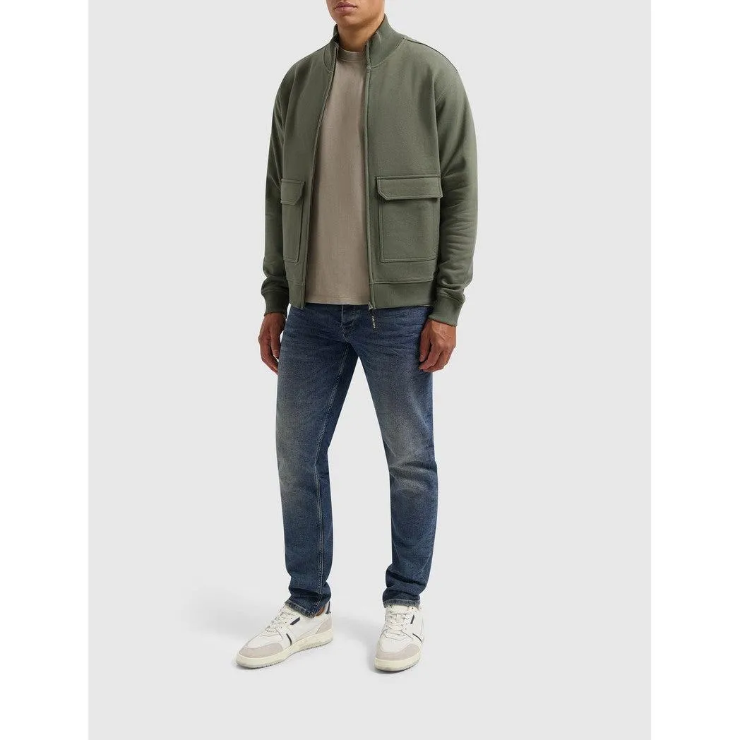 Utility Zip-Up Sweater Army Green