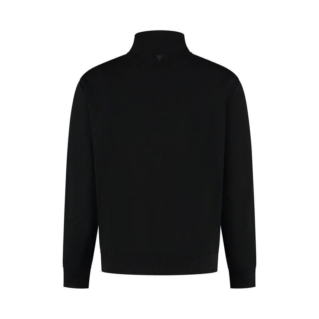 Utility Zip-Up Sweater Black