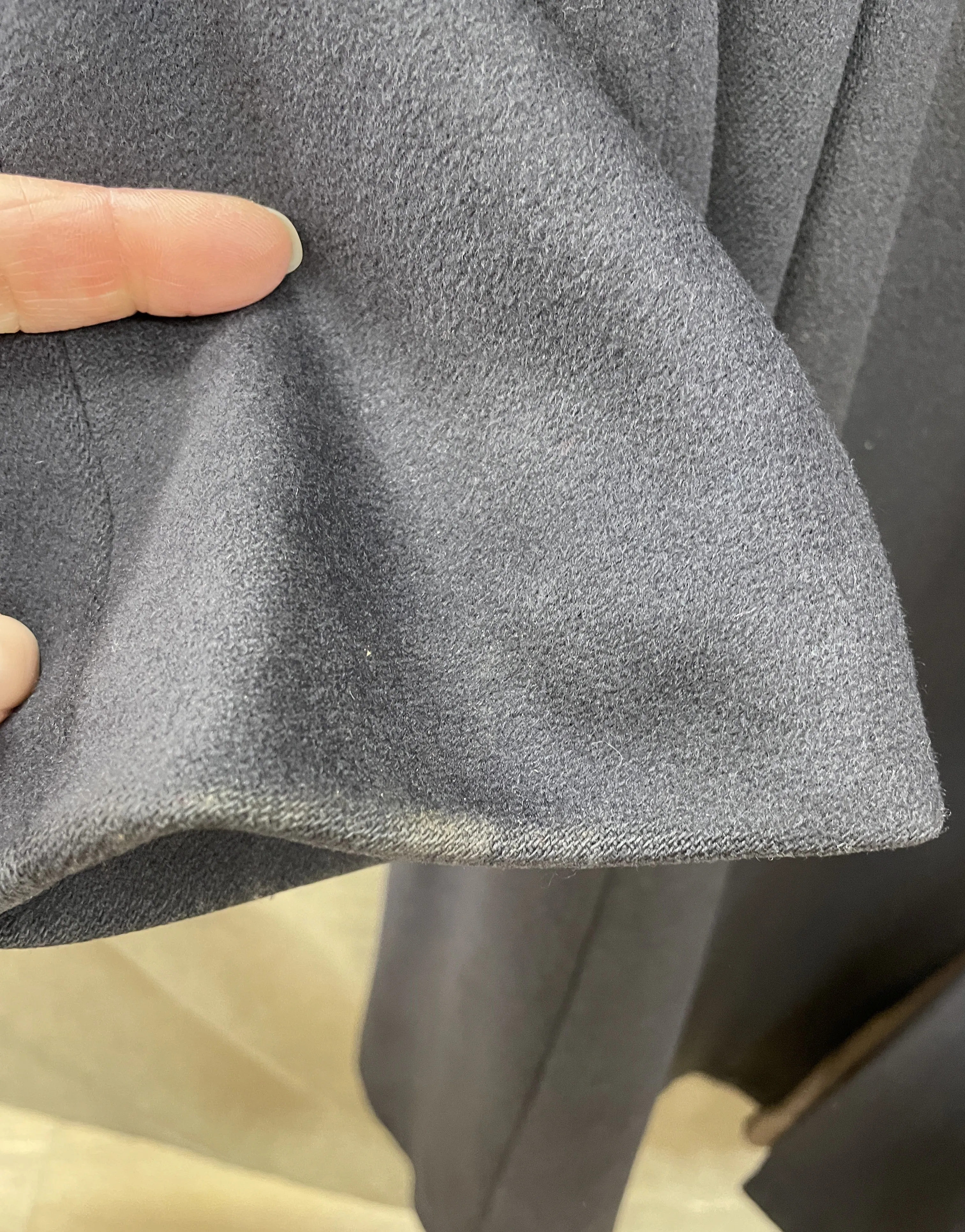 Vintage 1950s Simon Massey Dark Grey Off Black Full Length Skirted Coat Small 8 - 10