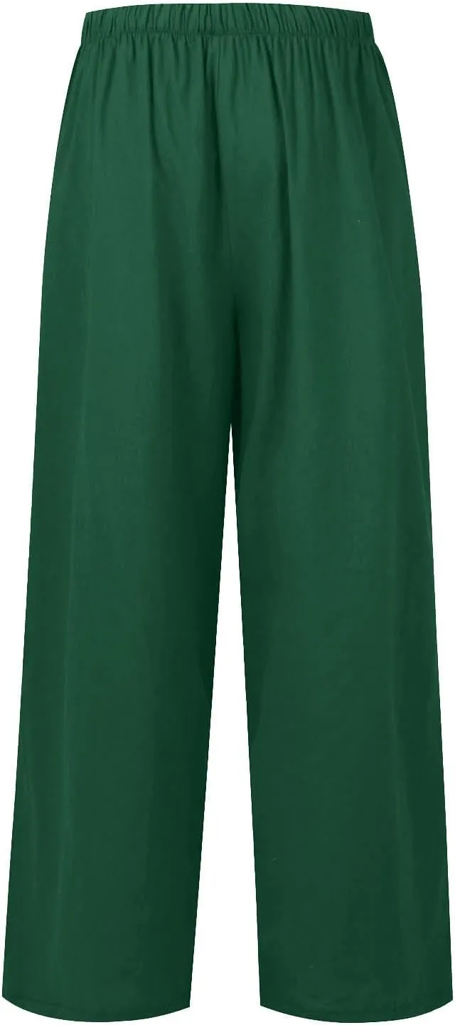 Wide Leg Pants for Women, Lightweight High Waist Pants Straight Leg Wide