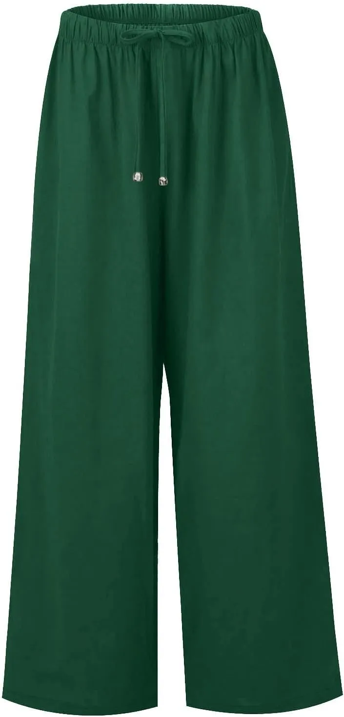 Wide Leg Pants for Women, Lightweight High Waist Pants Straight Leg Wide