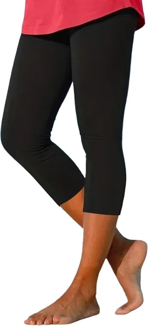 Women's Capri Yoga Pants Stretch High Waist Elastic Cropped Pants Resort Beach Leggings Casual Summer Pedal Pushers