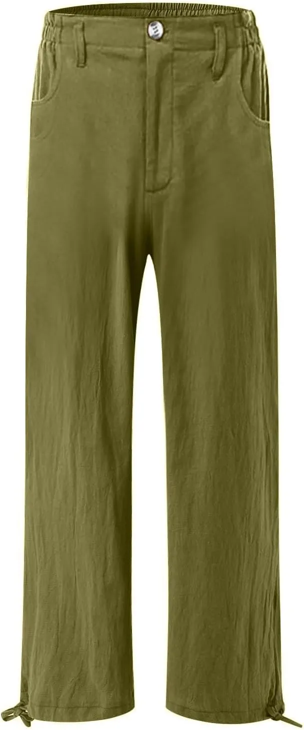 Women's Fall 2024 Pants High Waist Straight Leg Pants Business Casual Button Work Pants Trousers with Pockets