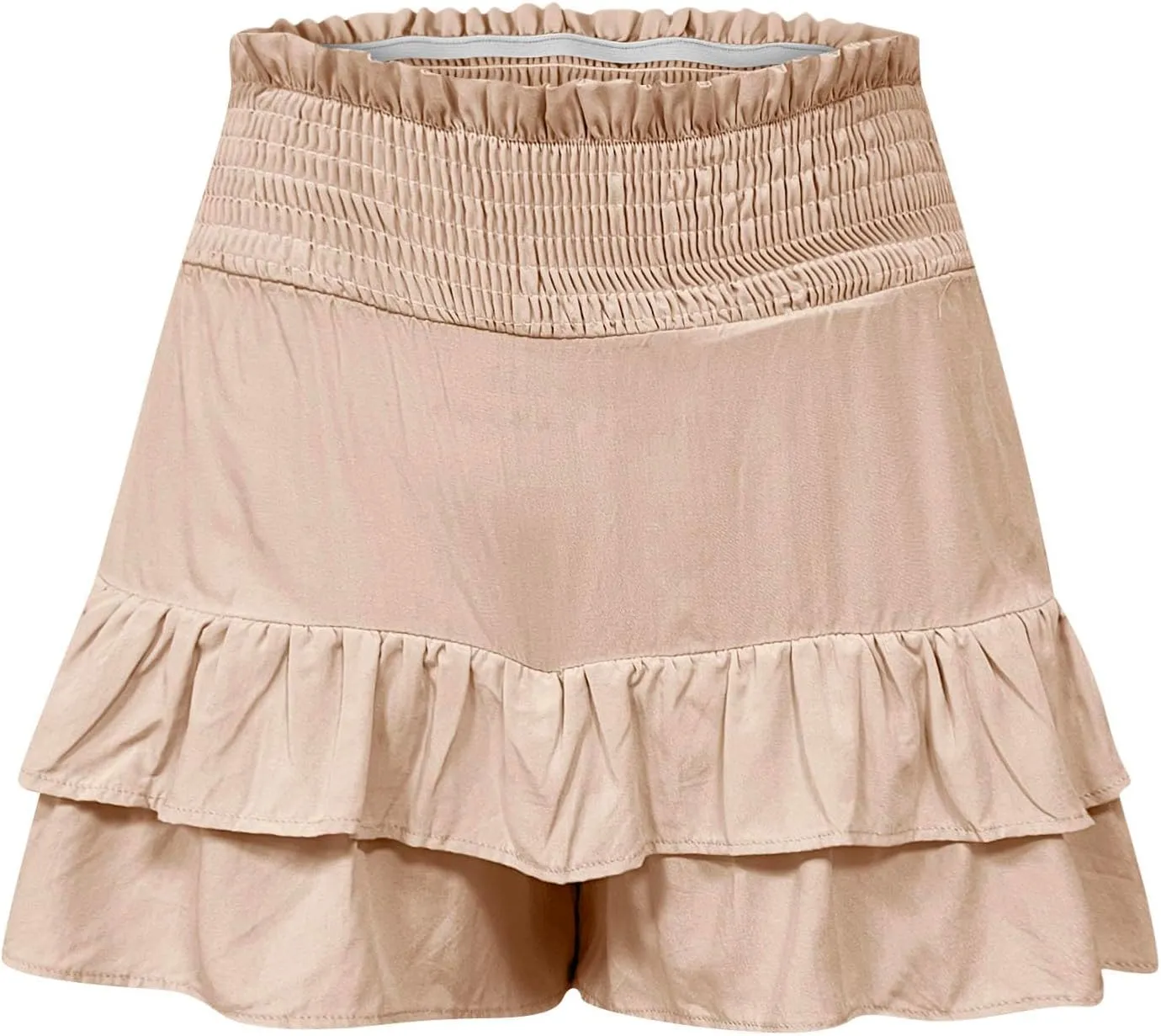 Women's High Waisted Pleated Skirts Boho Ruffle Tiered Shorts Beach Vacation Short Summer Comfy Flowy Skirt
