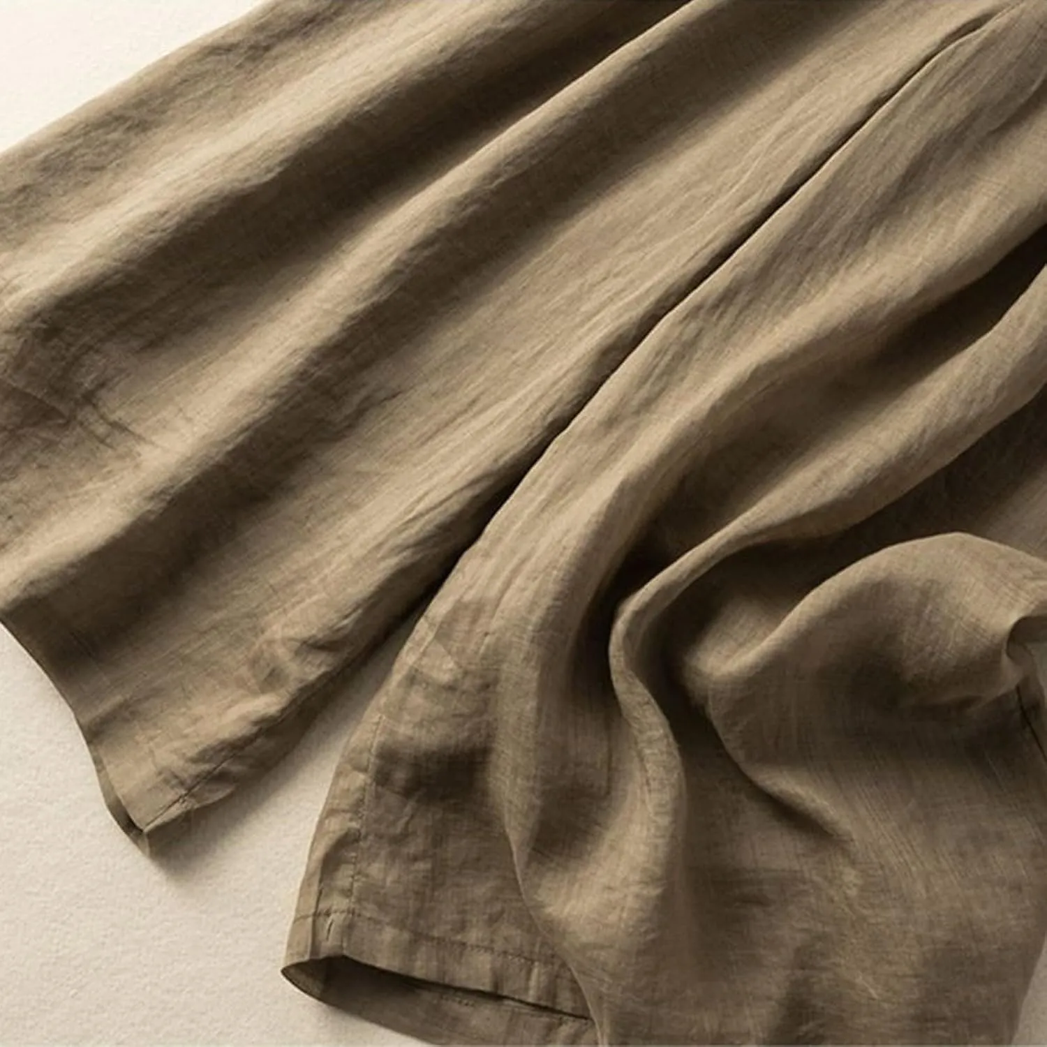 Womens Summer Cotton Linen Dress Pants Wide Legs Pure Color Pant High Waisted Drawstring Loose Trousers