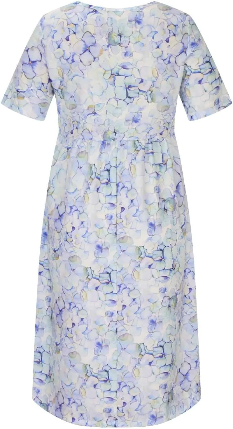 Womens Summer Dresses Beach Casual Loose Tshirt Dress Lace Neck Short Sleeve Flowy A Line Swing Sundress with Pockets