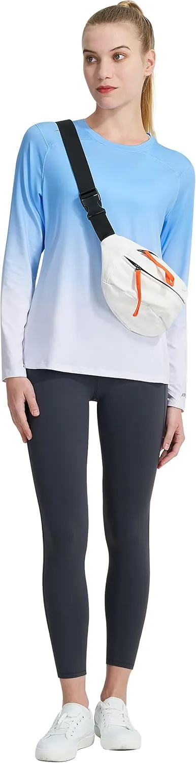 Women's UPF 50  UV Sun Protection Shirt Outdoor Performance Long Sleeve Rash Guard Shirts for Hiking,Swim,Fishing